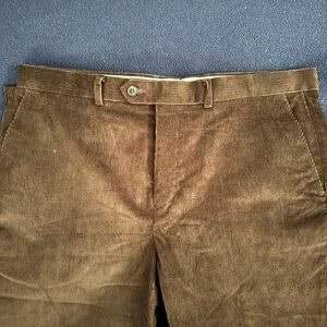 Ralph Lauren Brown Corduroy Pants with Flat Front